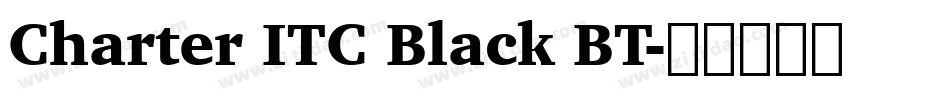 Charter ITC Black BT字体转换